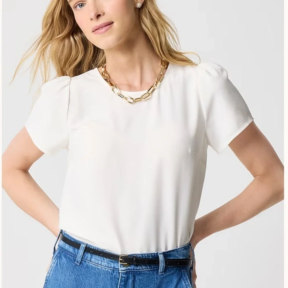 J crew Short-sleeve crepe top